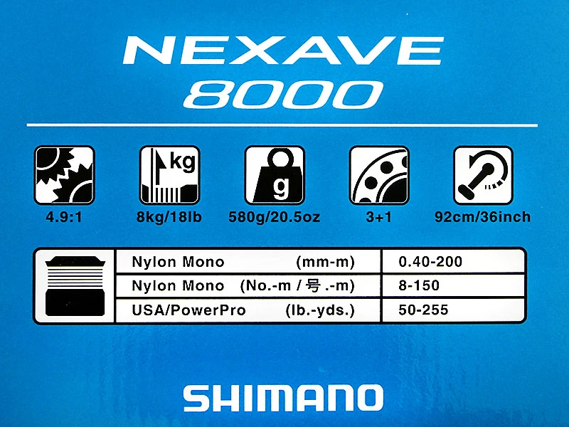 Shimano Nexave 8000FE Spinning Reel - Image 2