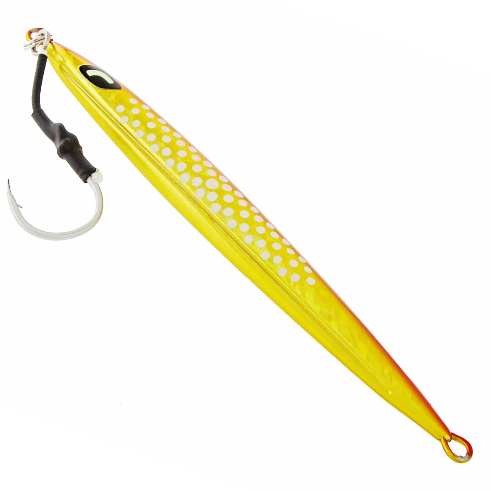 Shimano Ocea Pebble Stick Jig With Assist Hook 200g Orange Glow - Image 3