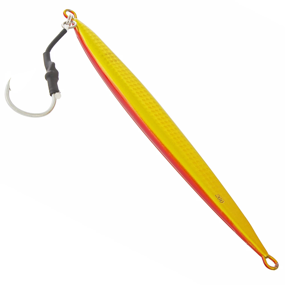 Shimano Ocea Pebble Stick Jig With Assist Hook 200g Orange Glow - Image 4