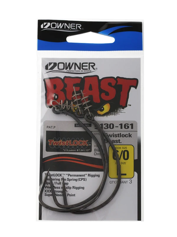 Owner Beast Hook With TwistLock Unweighted 6/0 Qty 3 - Image 3