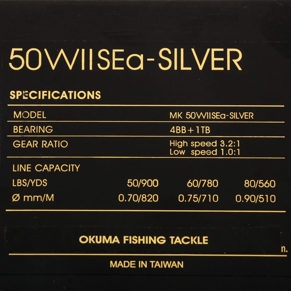 Okuma Makaira Silver 50W 2-Speed Game Reel - Image 2