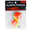 White Label Plastilite Round Bobber Float Red/Yellow 1 3/4in Qty 2