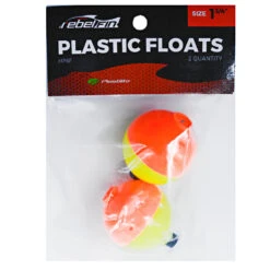 White Label Plastilite Round Bobber Float Red/Yellow 1 3/4in Qty 2