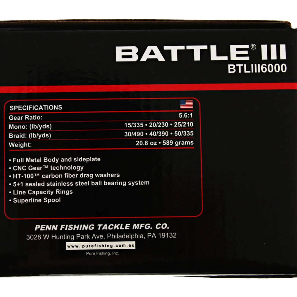 PENN Battle III 6000 Spinning Reel - Image 2