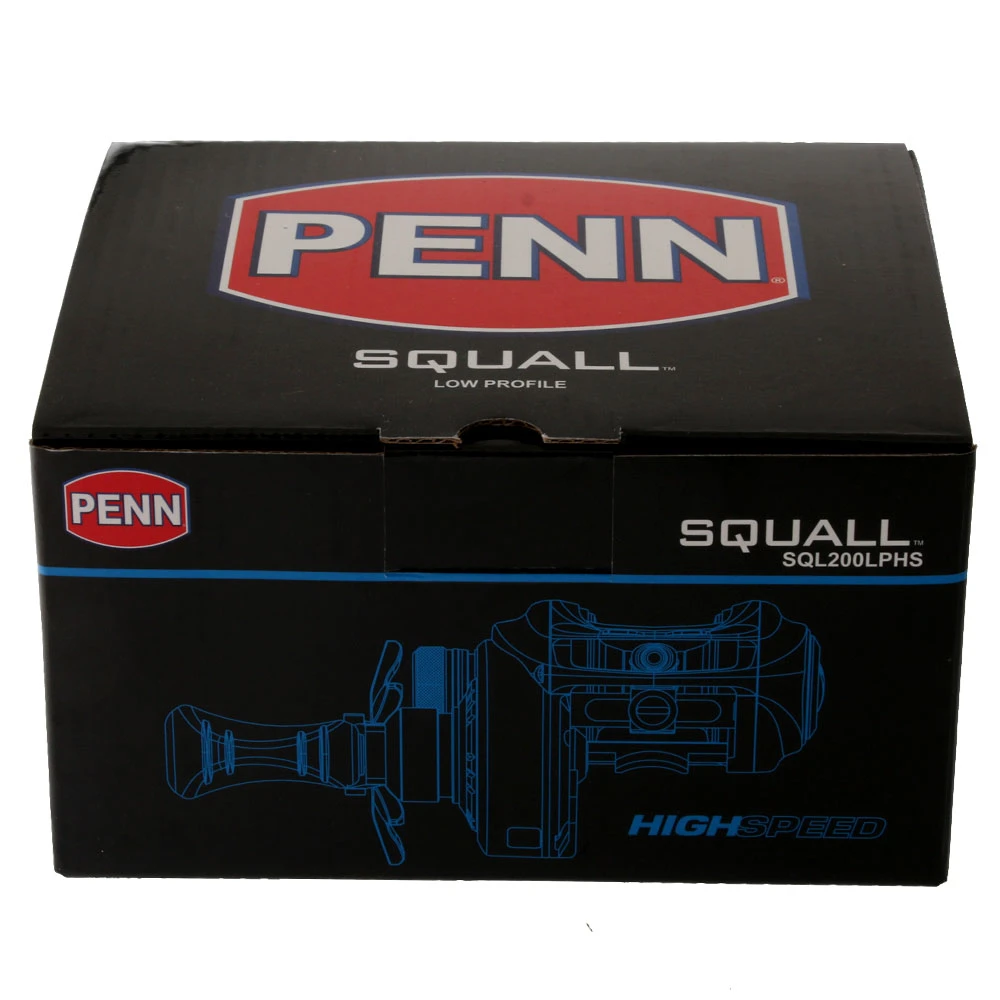 PENN Squall 200 Low Profile High Speed Baitcaster Reel