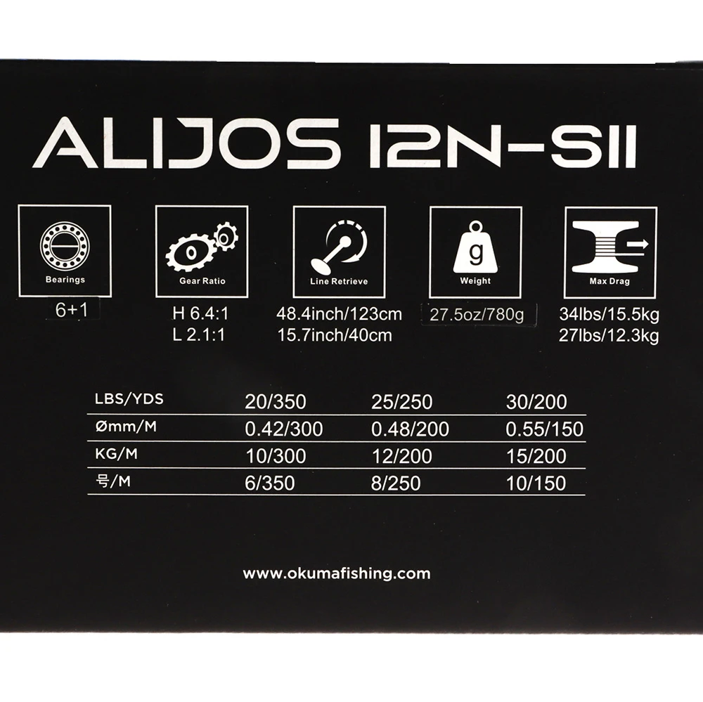 Okuma Alijos 12 Narrow 2-Speed Lever Drag Reel - Image 2