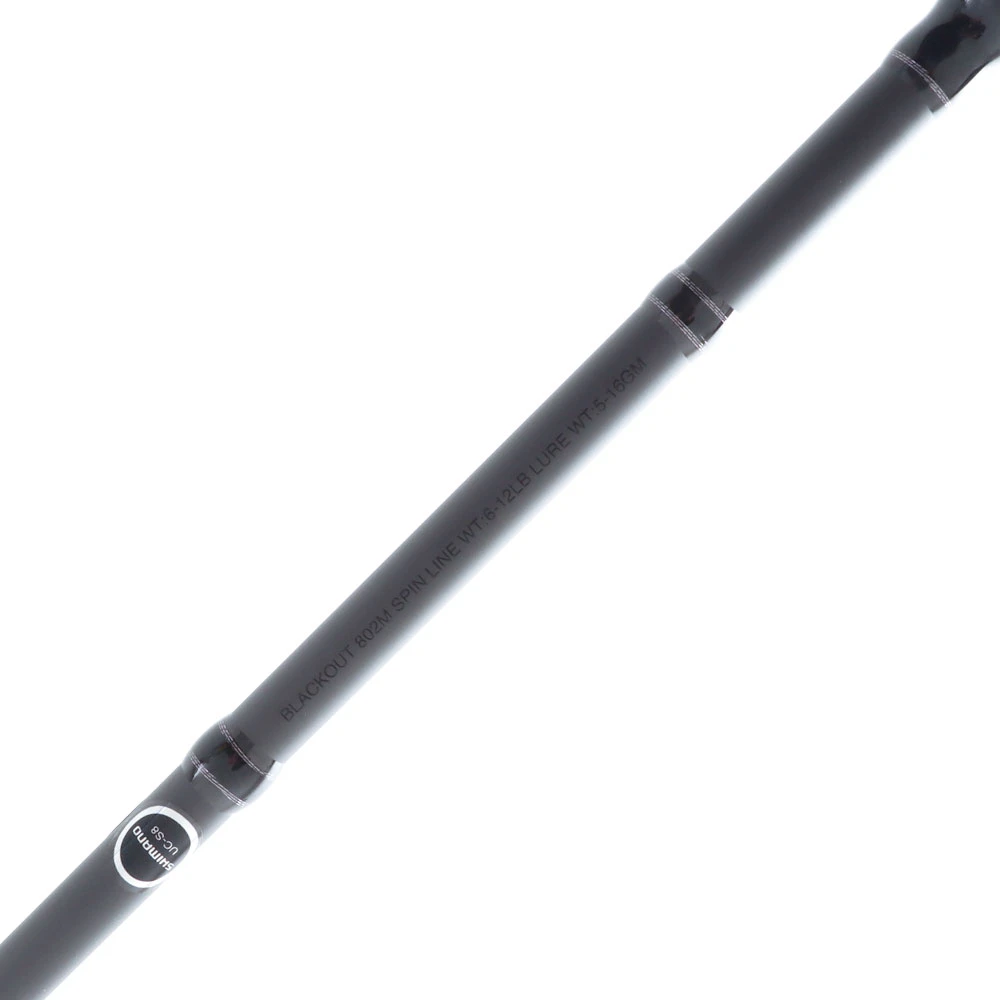 Shimano Blackout Medium Spinning Rod 8ft 2in 6-12lb 5-12g 2pc - Image 4