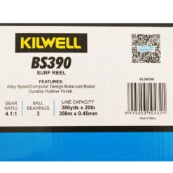 Kilwell Black Shadow 390 3BB Surf Reel Spooled