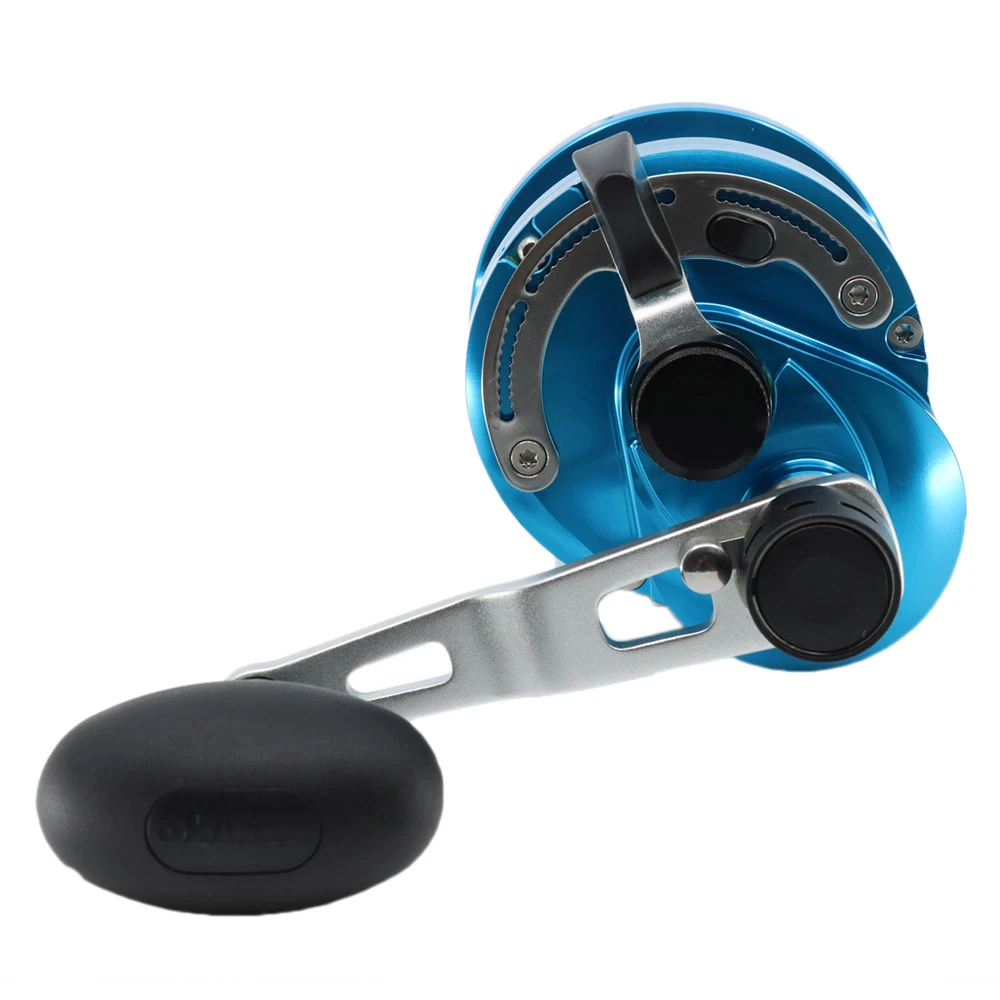 Okuma Cavalla 12 Narrow 2-Speed Lever Drag OH Boat Reel Blue - Image 3