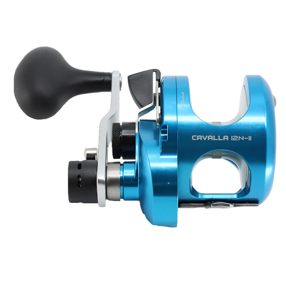 Okuma Cavalla 12 Narrow 2-Speed Lever Drag OH Boat Reel Blue - Image 7