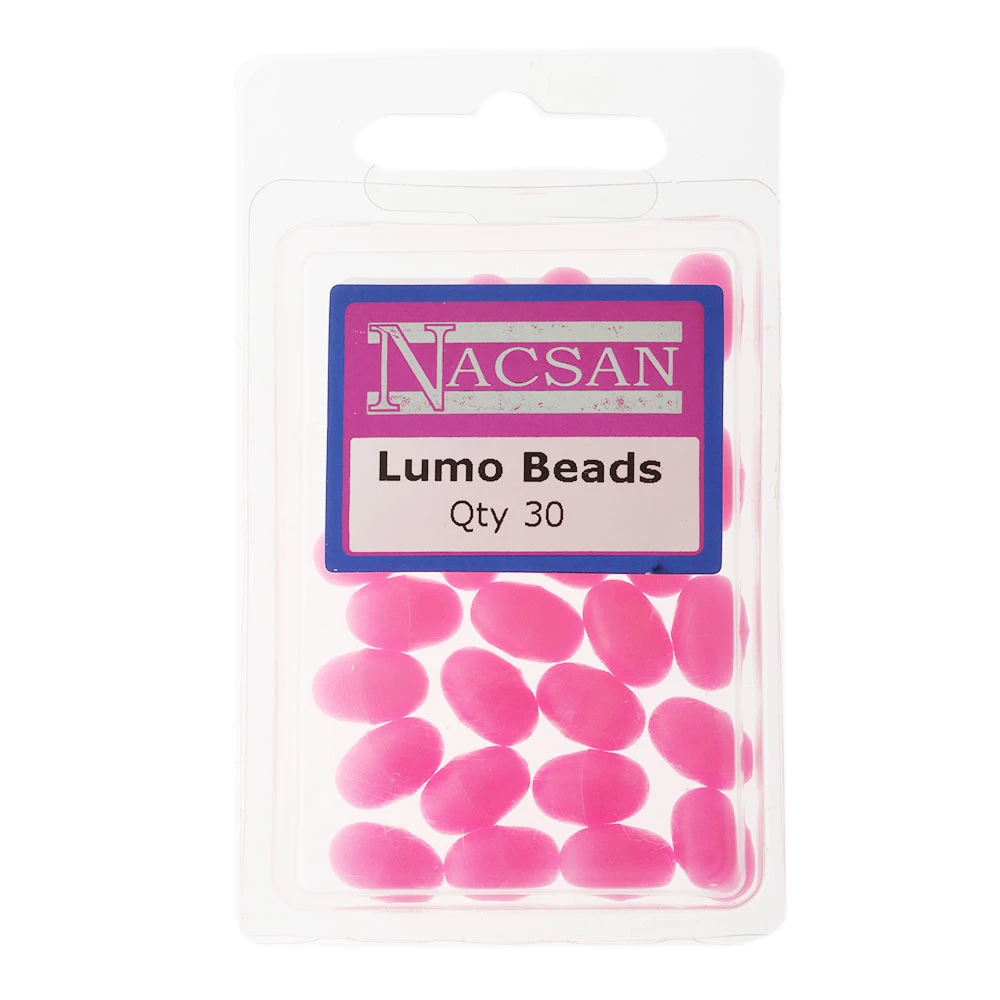 Nacsan Hard Fishing Beads Lumo Pink