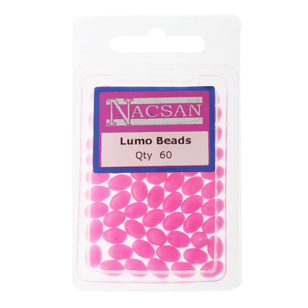 Nacsan Hard Fishing Beads Lumo Pink - Image 2