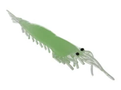 White Label Green Lumo Shrimper Lure 6pcs/pack 2.5in