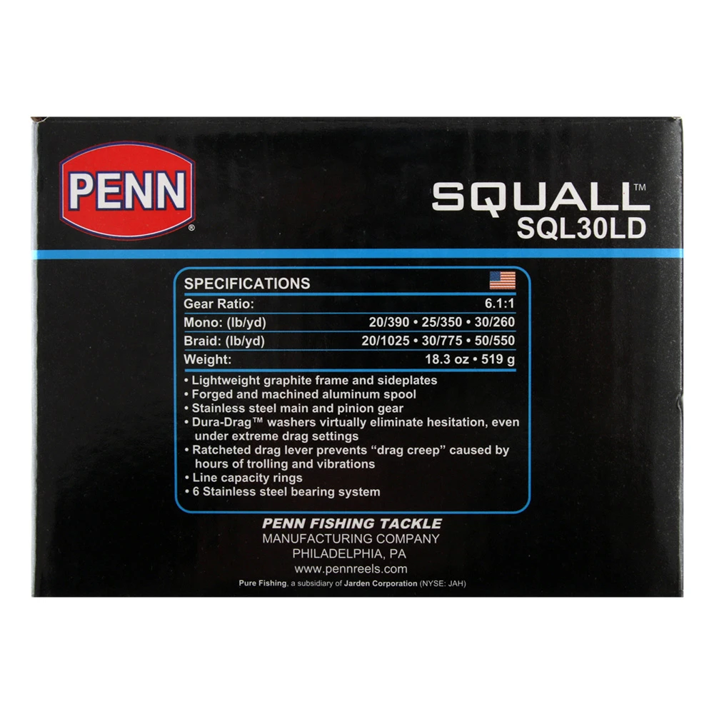 PENN Squall 30 LD Lever Drag Overhead Reel - Image 2