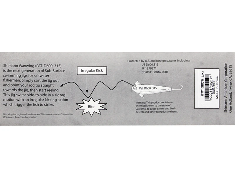 Shimano Waxwing Saltwater Lure Chartreuse 138mm - Image 2
