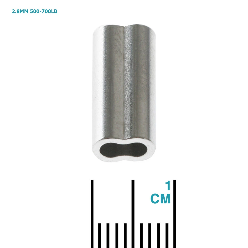 ManTackle Aluminium Double Barrel Crimp Sleeves Qty 20 - Image 2