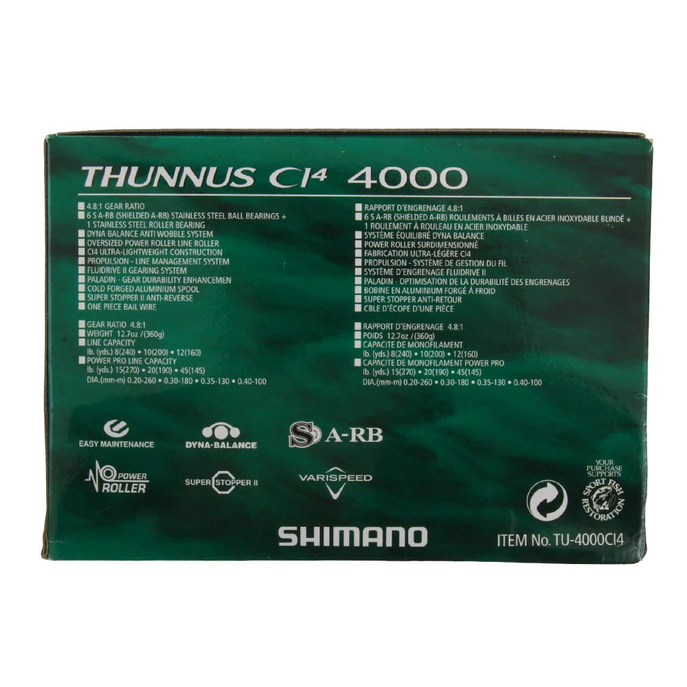 Shimano Thunnus 4000 F Ci4 Baitrunner Reel - Image 2