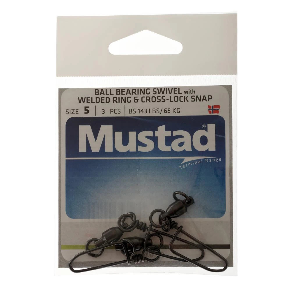 Mustad Ball Bearing Swivel With Cross-Lock Snap - Image 5