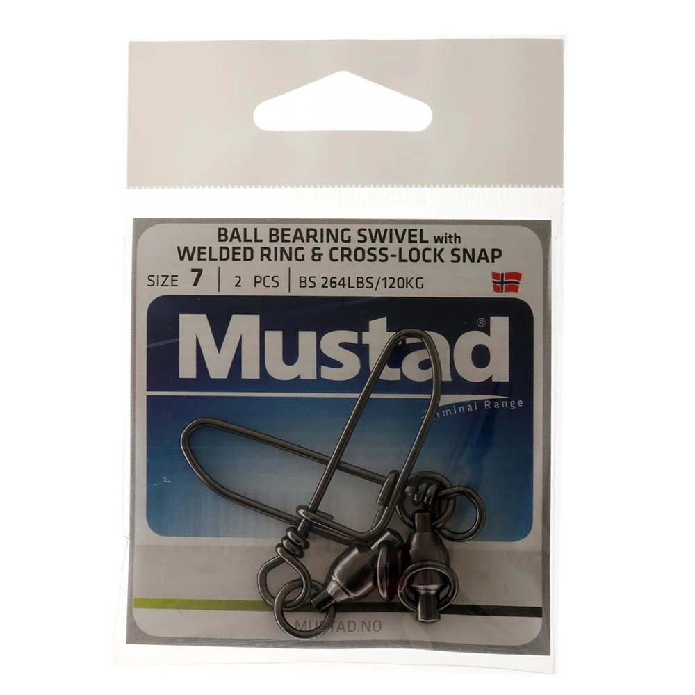 Mustad Ball Bearing Swivel With Cross-Lock Snap - Image 9