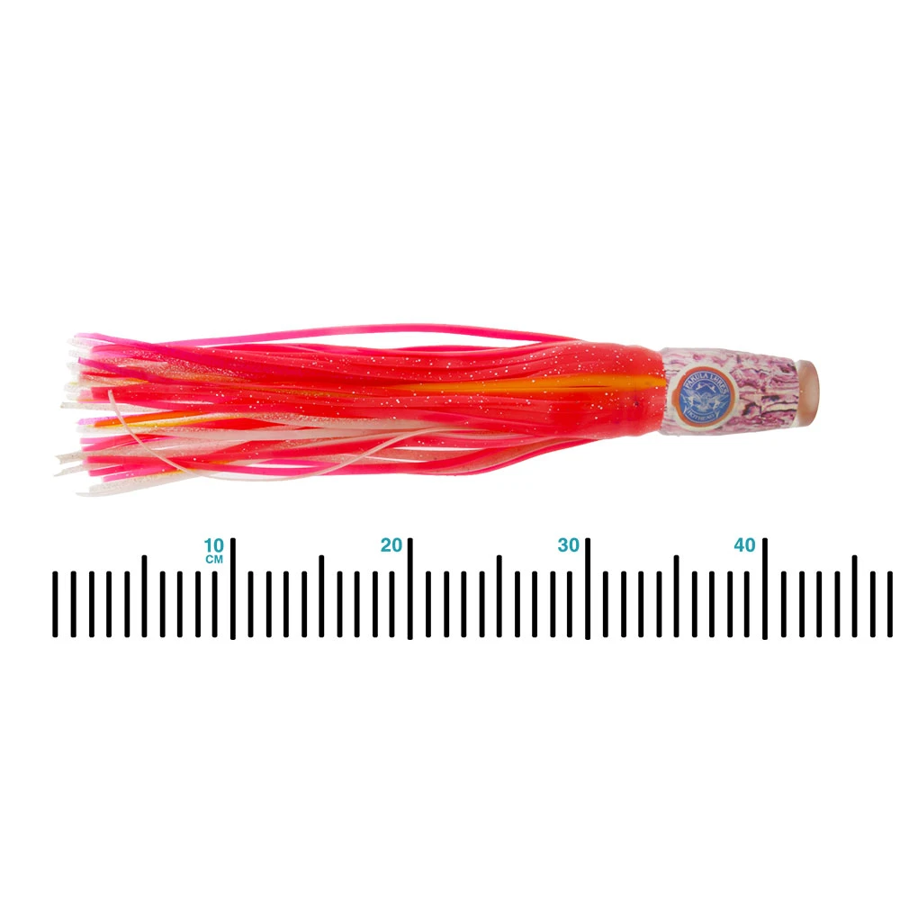 Pakula Paua Hothead Tuna Lure 13.5in Smoking Joe Pink Over White - Image 3