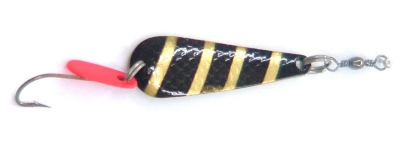 Kilwell NZ Glimmy Single Hook Spinner Lure 7g Zebra Qty 2