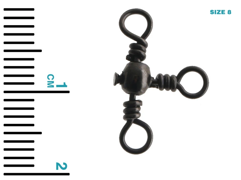 Mustad 3-Way Cross Barrel Swivels - Image 3